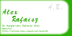 alex rafaisz business card
